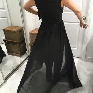 ☘️ signature by SANGRIA Chiffon overlay jumpsuit